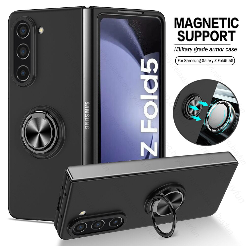 Magnetic Shockproof Case with Ring Stand For Samsung Galaxy Z Fold