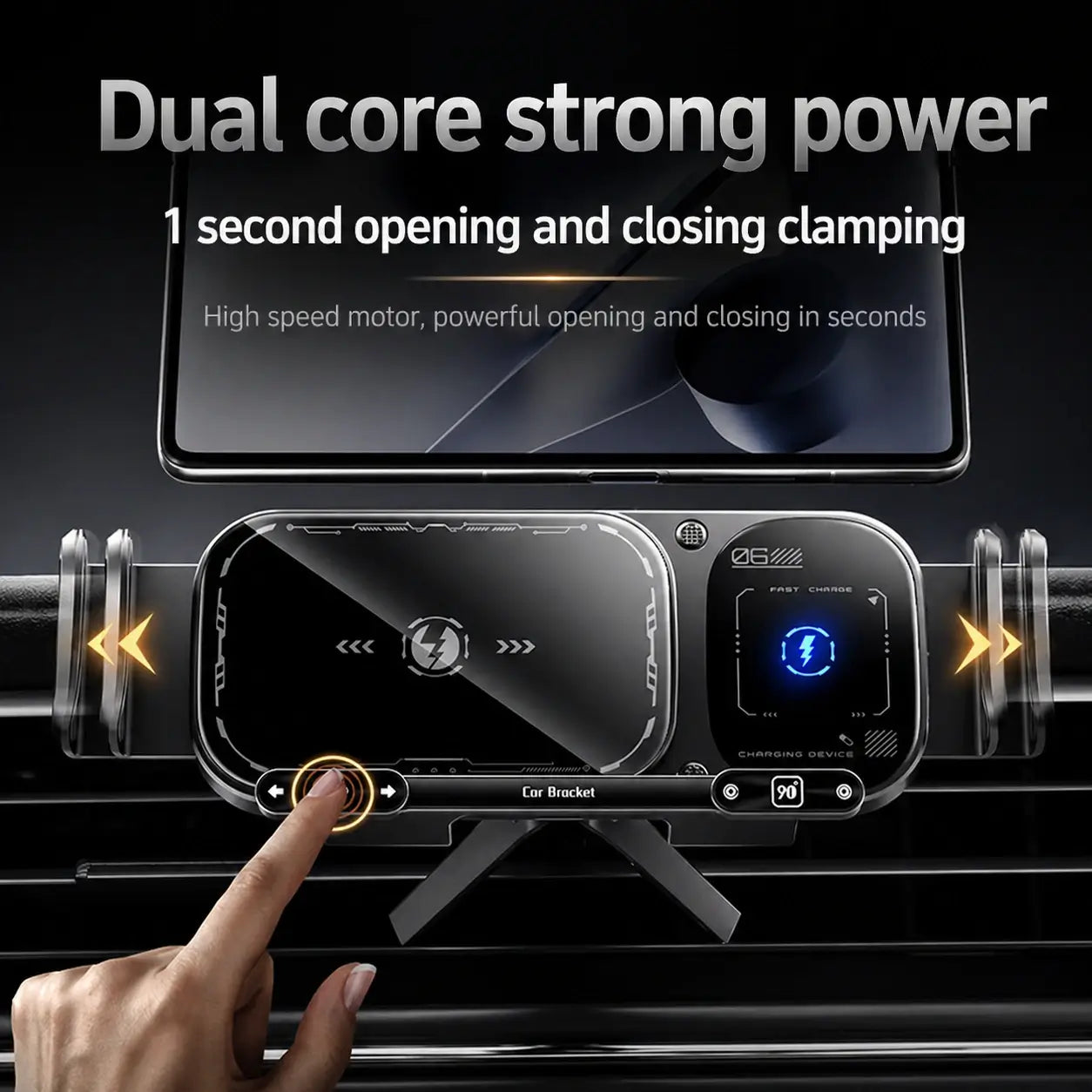 Rotating Wireless Car Mount For Foldable Phone and Tablet – The Z Fold Case