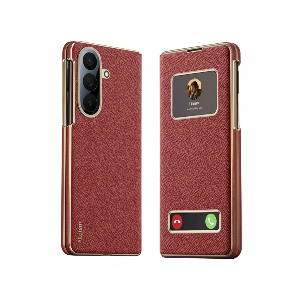 ころねこ　GalaxyZFold7 Samsung Galaxy Z Fold 7 Case – Smart View Window Leather Cover