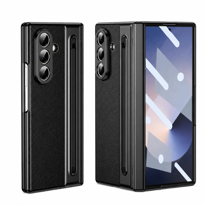 Leather Stylus Shield with Screen Protection For Samsung Galaxy Z Fold 8 Ultra