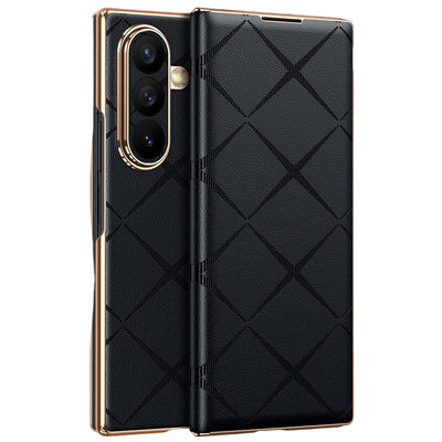 Luxury Diamond Pattern Leather Case