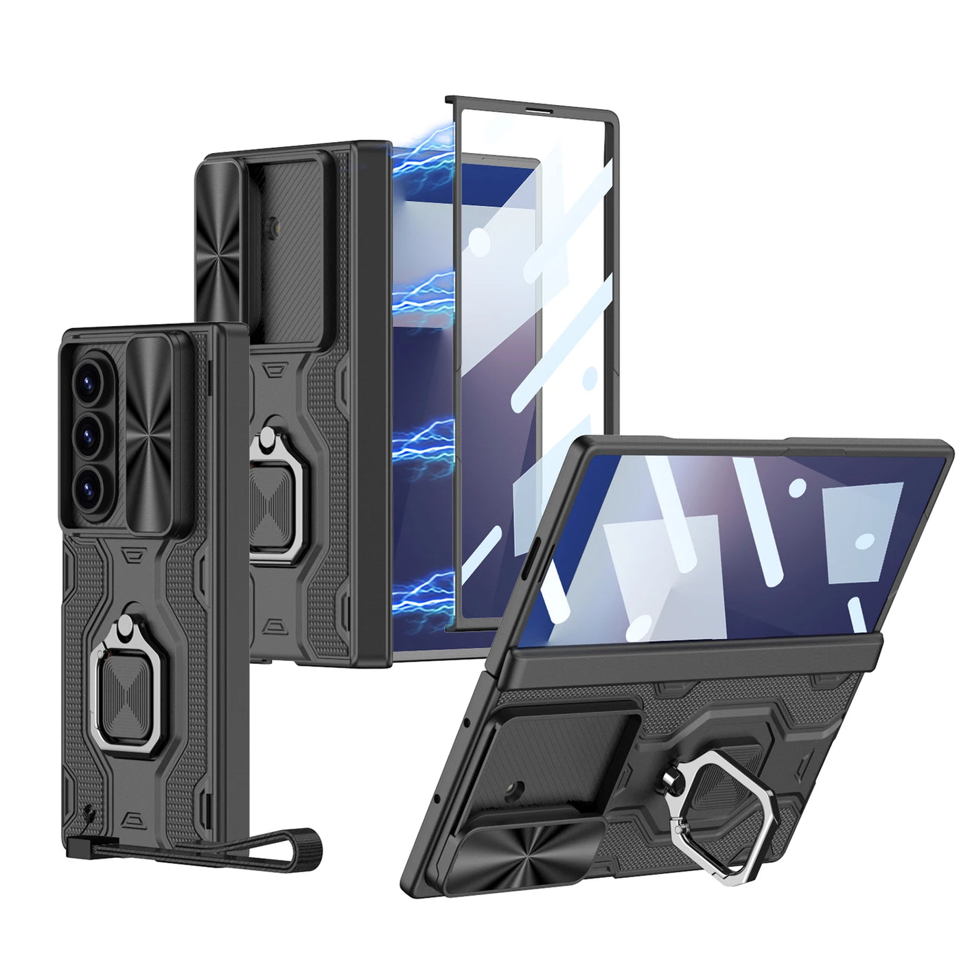 Rugged Magnetic Ring Kickstand Case