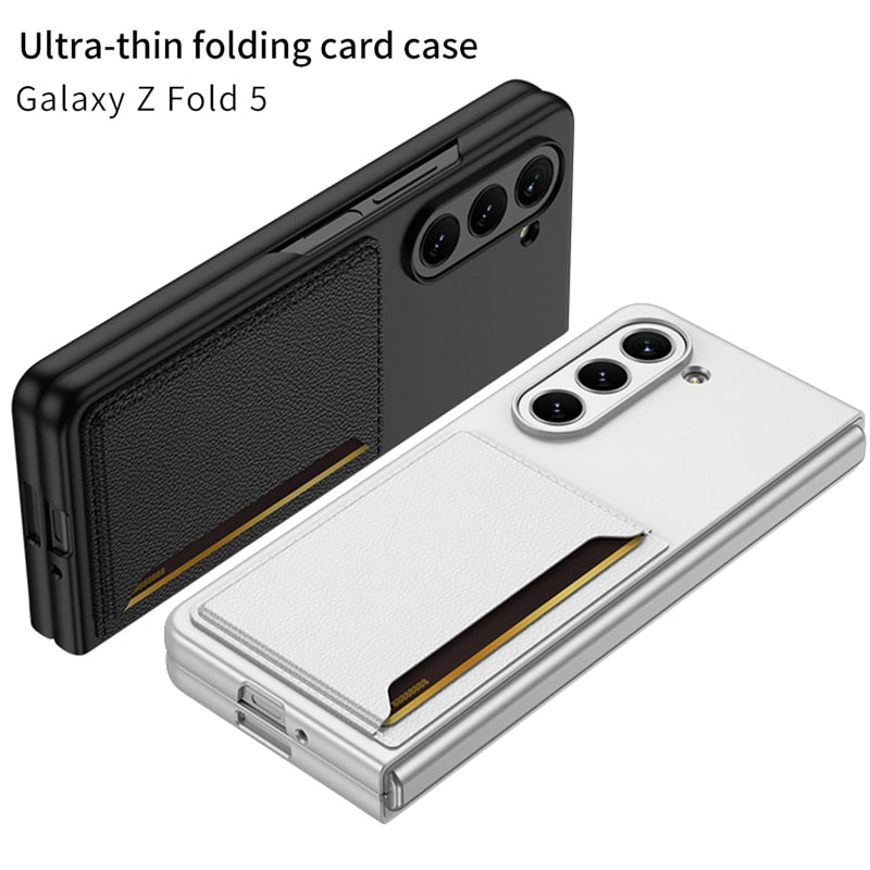 Luxury Leather Case with Card Slot For Galaxy Z Fold 5 – The Z