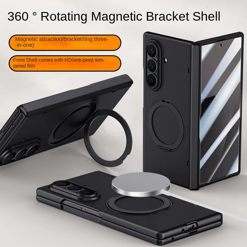 Magnetic Ring Stand Case with Screen Protection