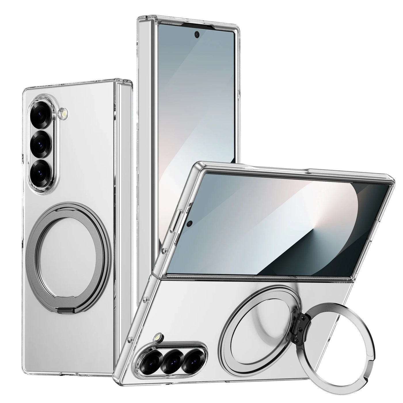 Clear Case with 360° Rotating Kickstand