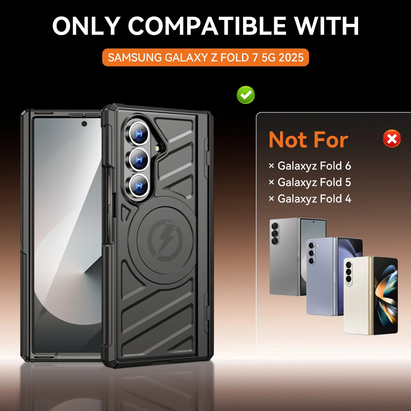 Rugged Magnetic Stand Case for Galaxy Z Fold 7