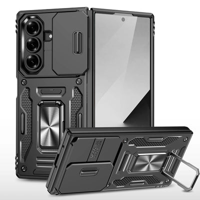 Rugged Armor Sliding Camera Case with Metal Kickstand