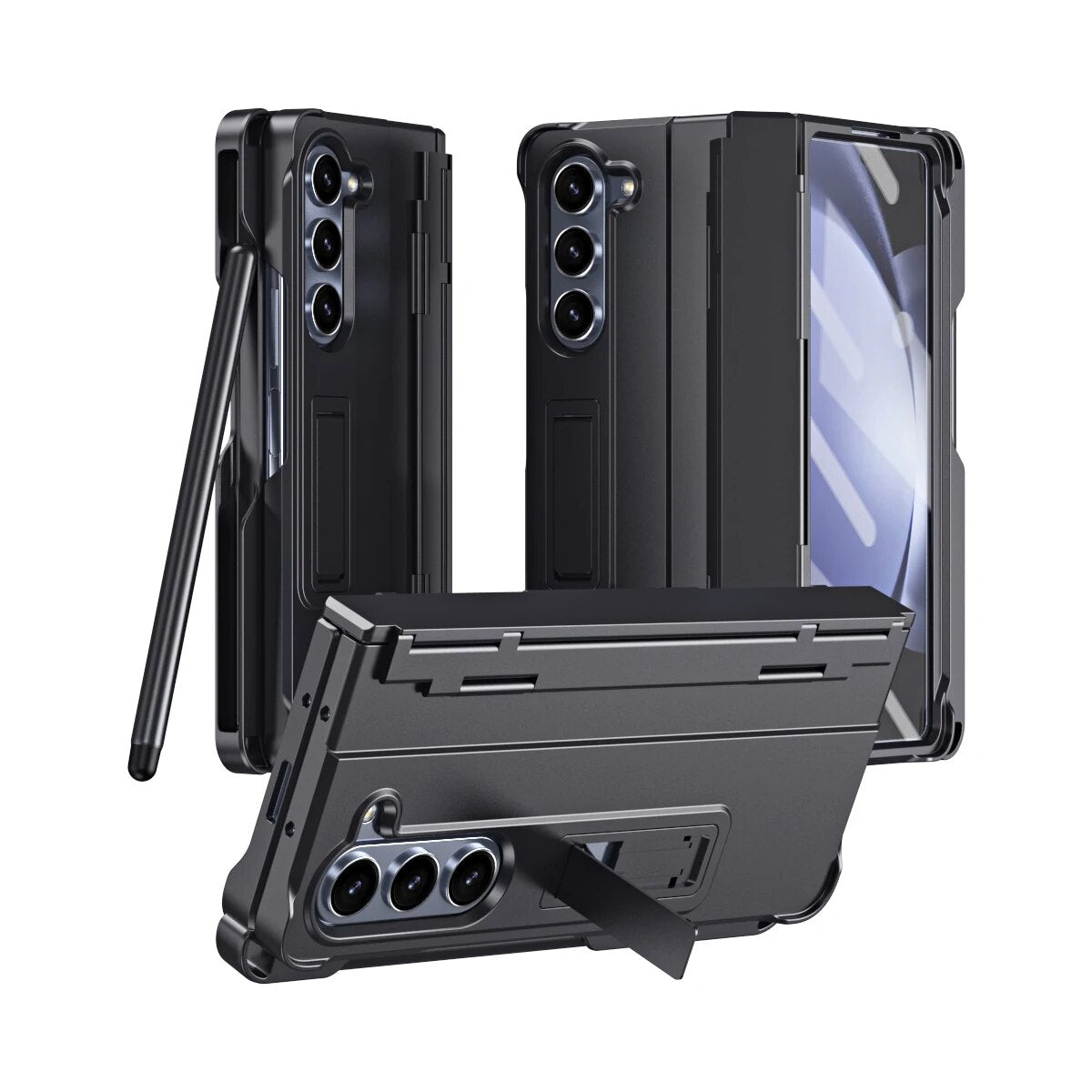 Shockproof Case With Screen Protection Touch Pen & Kickstand For Galaxy Z Fold 5