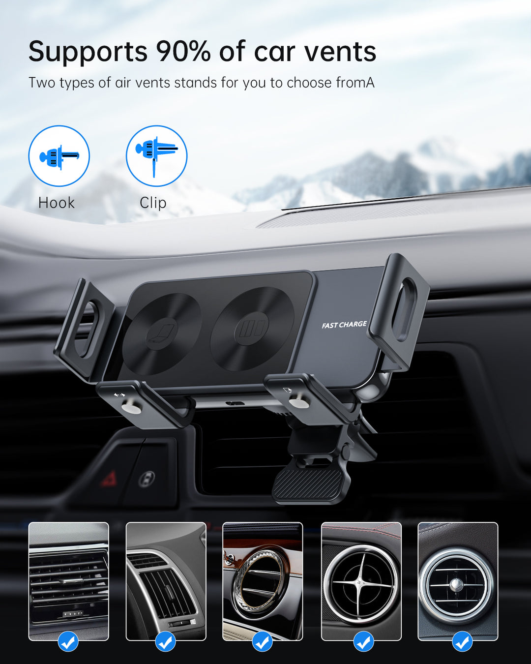 Wireless Charger Car Phone Holder Reject Shop MagSwitch Qi2