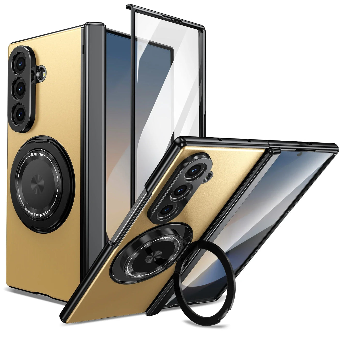 Magnetic Ring Kickstand Case with Screen protection