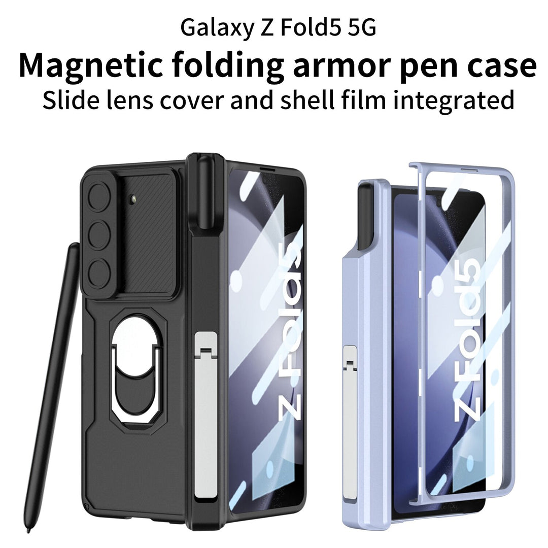 Shockproof Matte Case with Bracket & Pen Slot Holder For Samsung