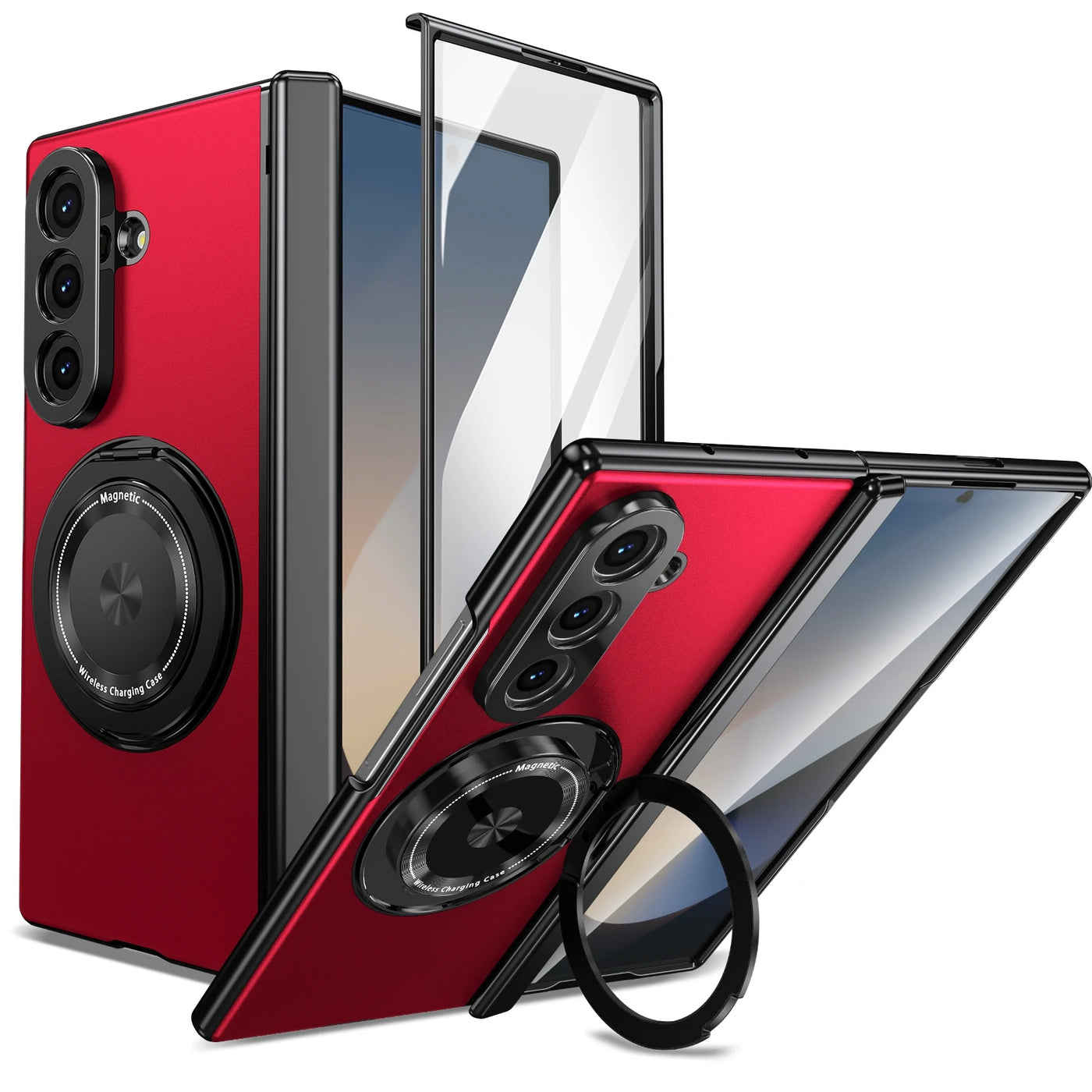 Magnetic Ring Kickstand Case with Screen protection