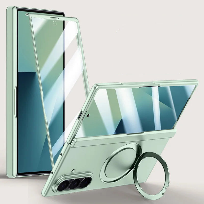 Magnetic Ring Stand Case with Screen Protection