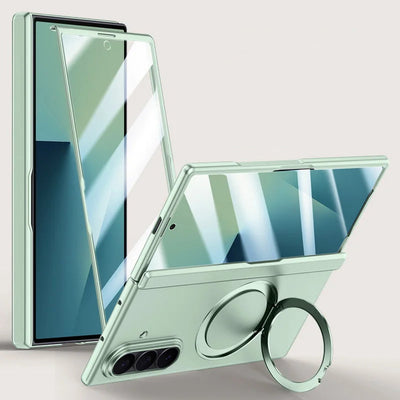 Magnetic Ring Stand Case with Screen Protection