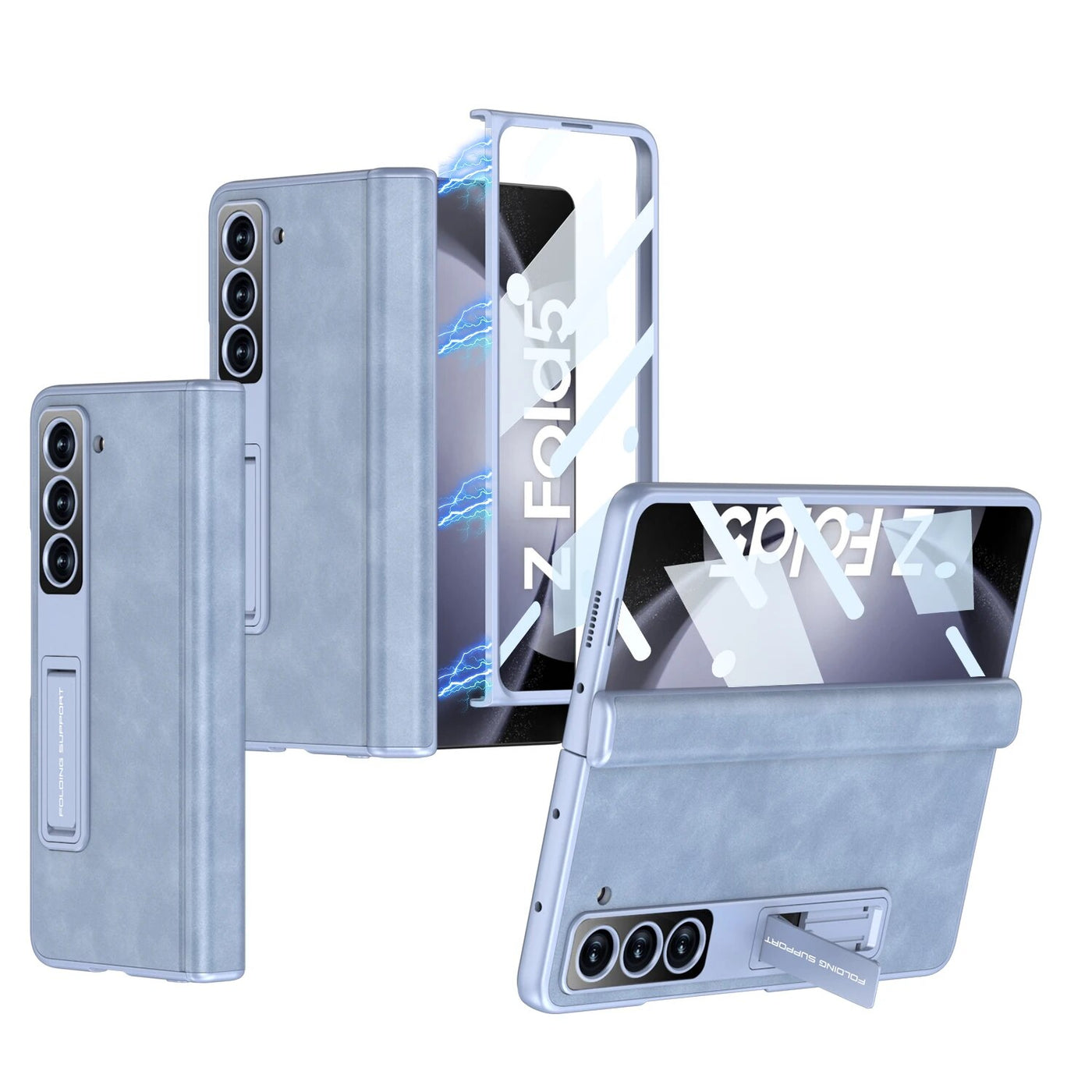 Magnetic Leather Case with Screen Protection For Galaxy Z Fold 5