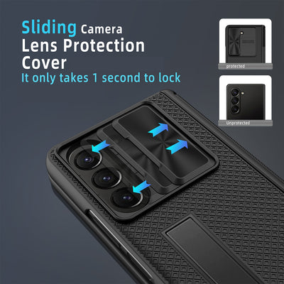 Shockproof Matte Case with Bracket For Samsung Galaxy Z Fold 5