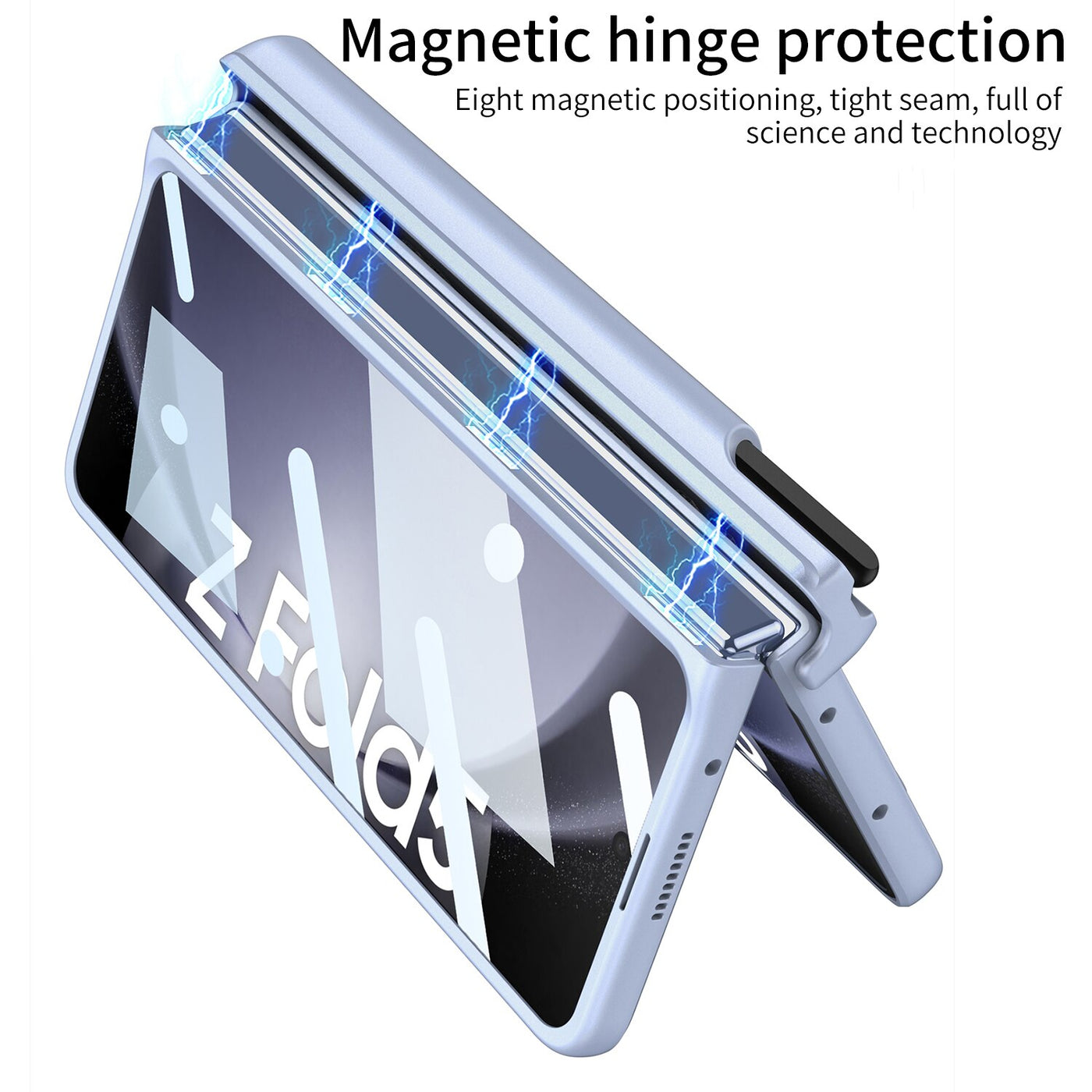 Z Fold 5 Case | Magnetic Hinge Wristband Phone Cover