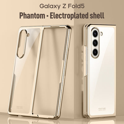 Luxury Electroplated Transparent Case For Samsung Galaxy Z Fold 5