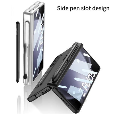 Samsung Galaxy Z Fold 5 Shockproof Matte Case With Stand & Pen Holder