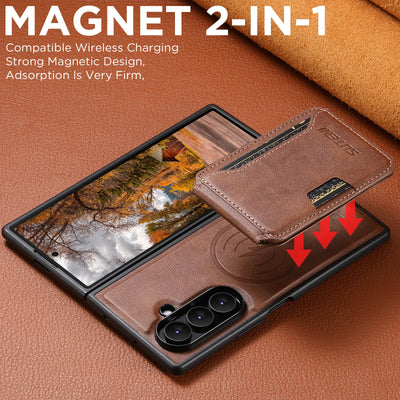 Magnetic Card Holder Leather Case