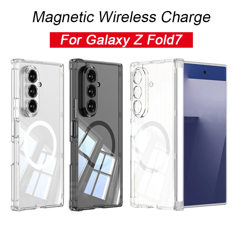 Clear Magnetic Shockproof Case For Z Fold