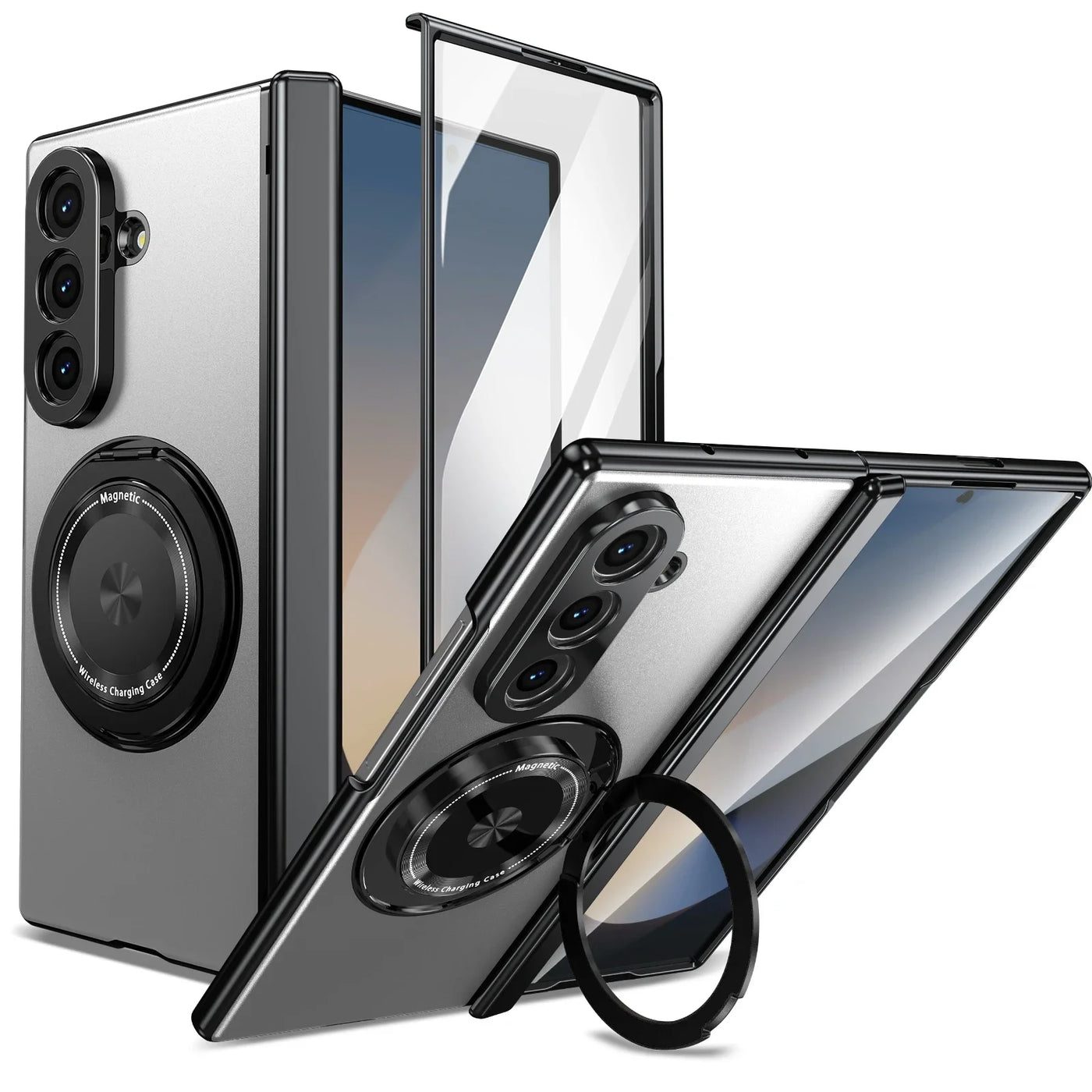 Magnetic Ring Kickstand Case with Screen protection