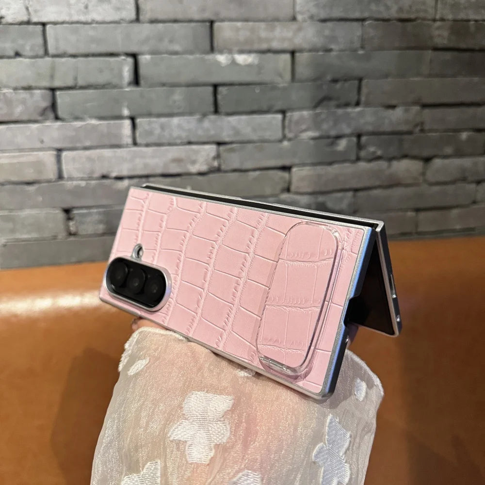 Luxury Crocodile Texture Kickstand Case