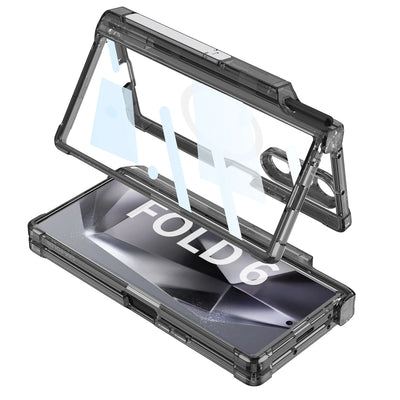 Transparent Shockproof Case with Bracket For Samsung Galaxy Z Fold 6