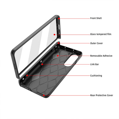 Shockproof Matte Case with Bracket For Samsung Galaxy Z Fold 5