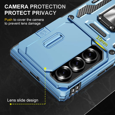 Rugged Armor Sliding Camera Case with Metal Kickstand
