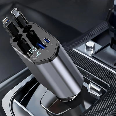 4 in1 Retractable Car Charger - Smart Mouse Co