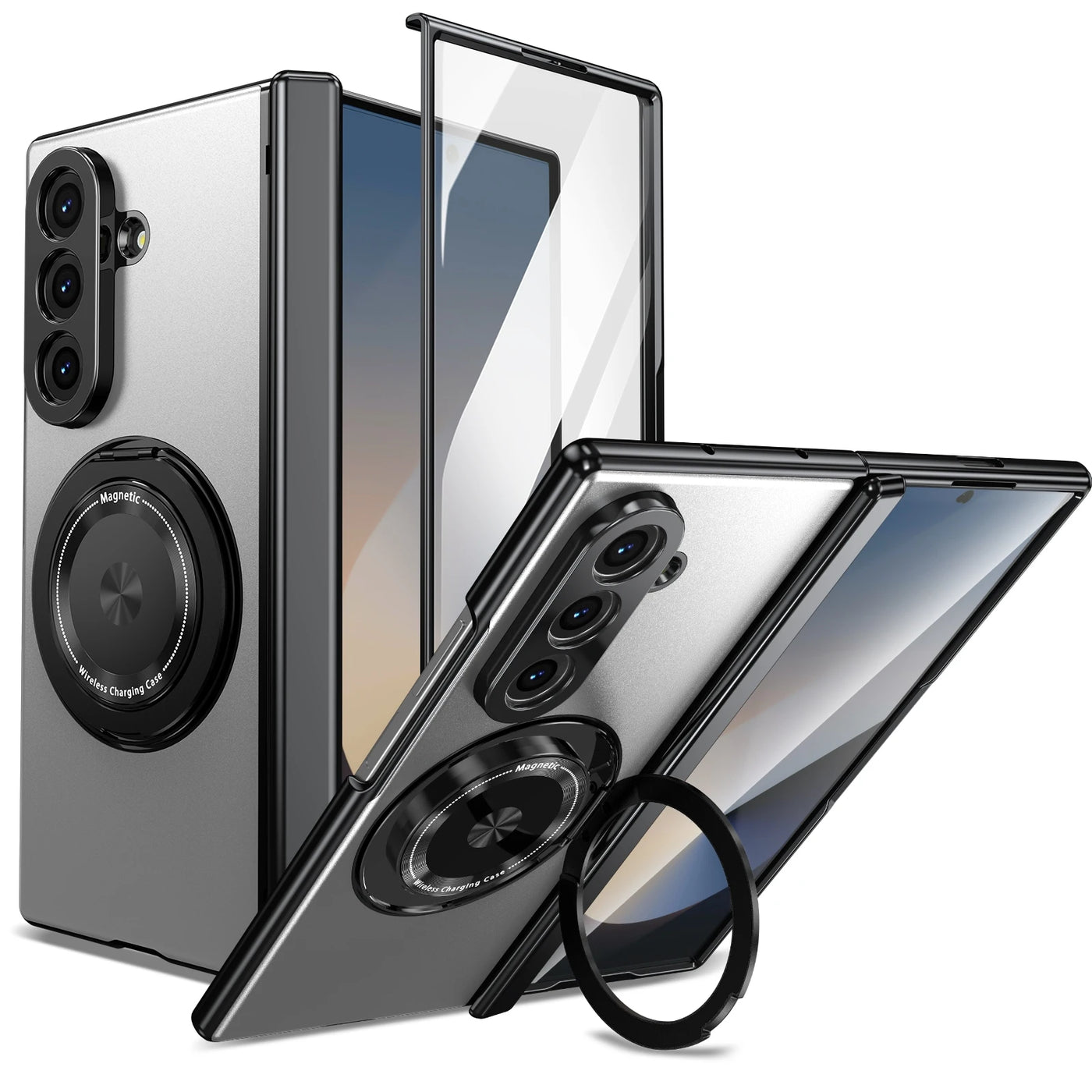 Magnetic Ring Kickstand Case with Screen protection