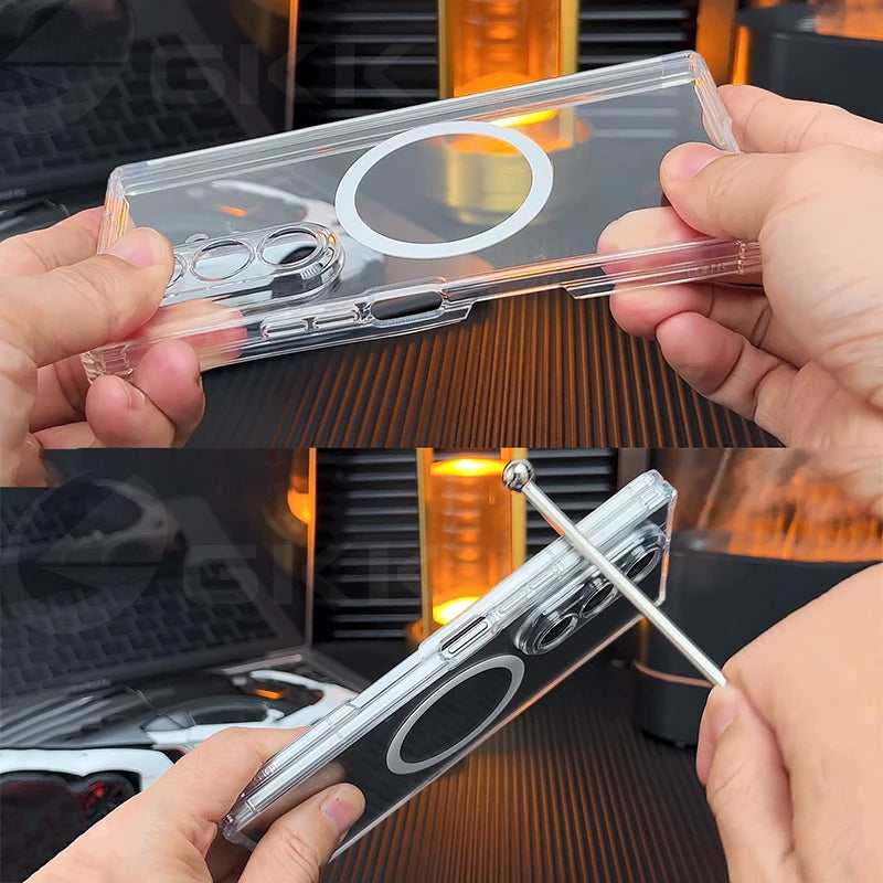 Clear Magnetic Shockproof Case For Z Fold