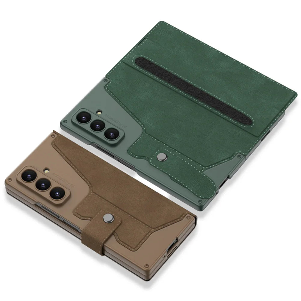 Premium Leather Wallet Stand Case