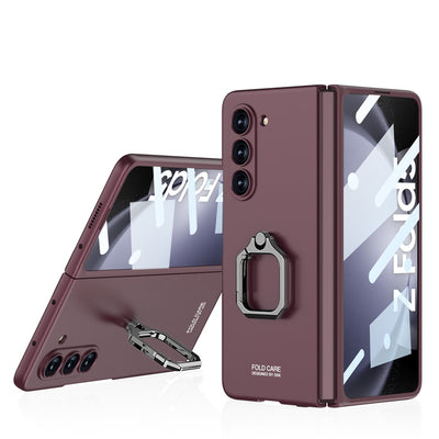 Ultra Thin Matte Case with Ring Bracket For Samsung Galaxy Z Fold 5