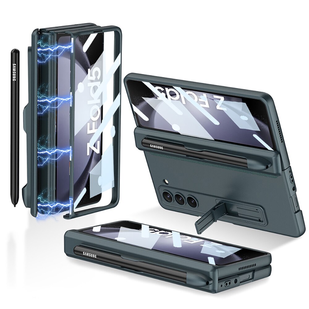 Samsung Galaxy Z Fold 5 Shockproof Matte Case With Stand & Pen