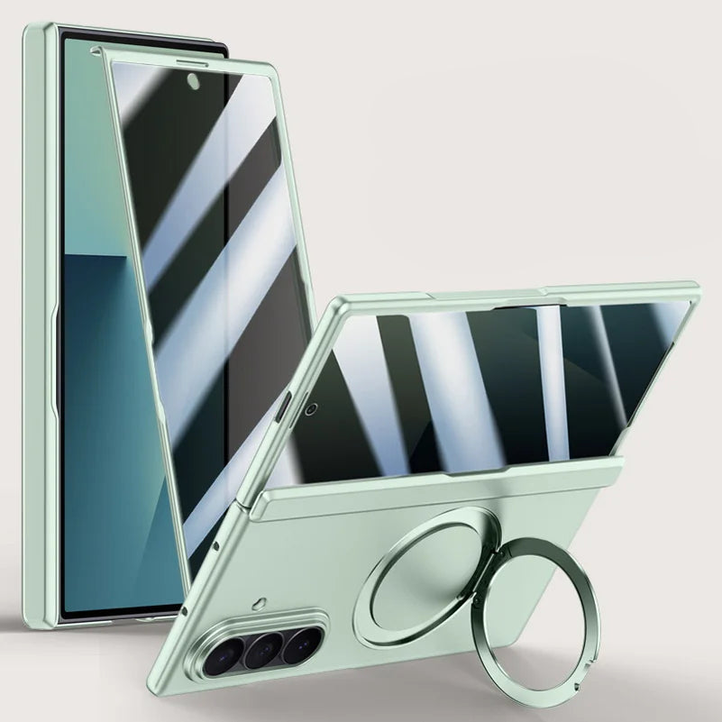 Magnetic Ring Stand Case with Screen Protection