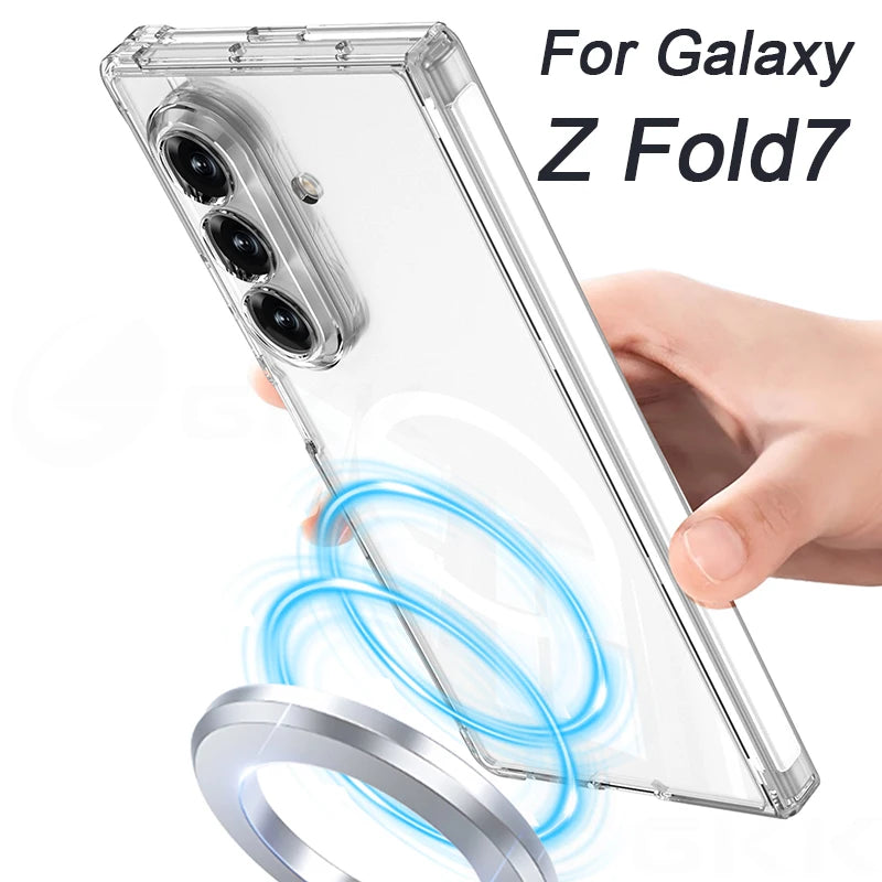 Clear Magnetic Shockproof Case For Z Fold