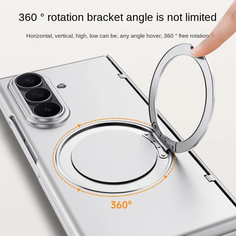 Magnetic Ring Stand Case with Screen Protection
