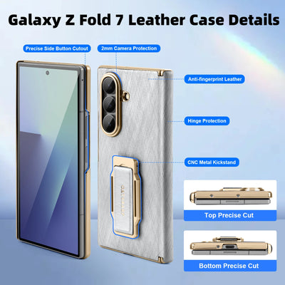 Strap Stand Leather Case for Z Fold 7
