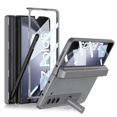 Magnetic Leather Case with Hinge Pen Slot For Samsung Galaxy Z Fold 5