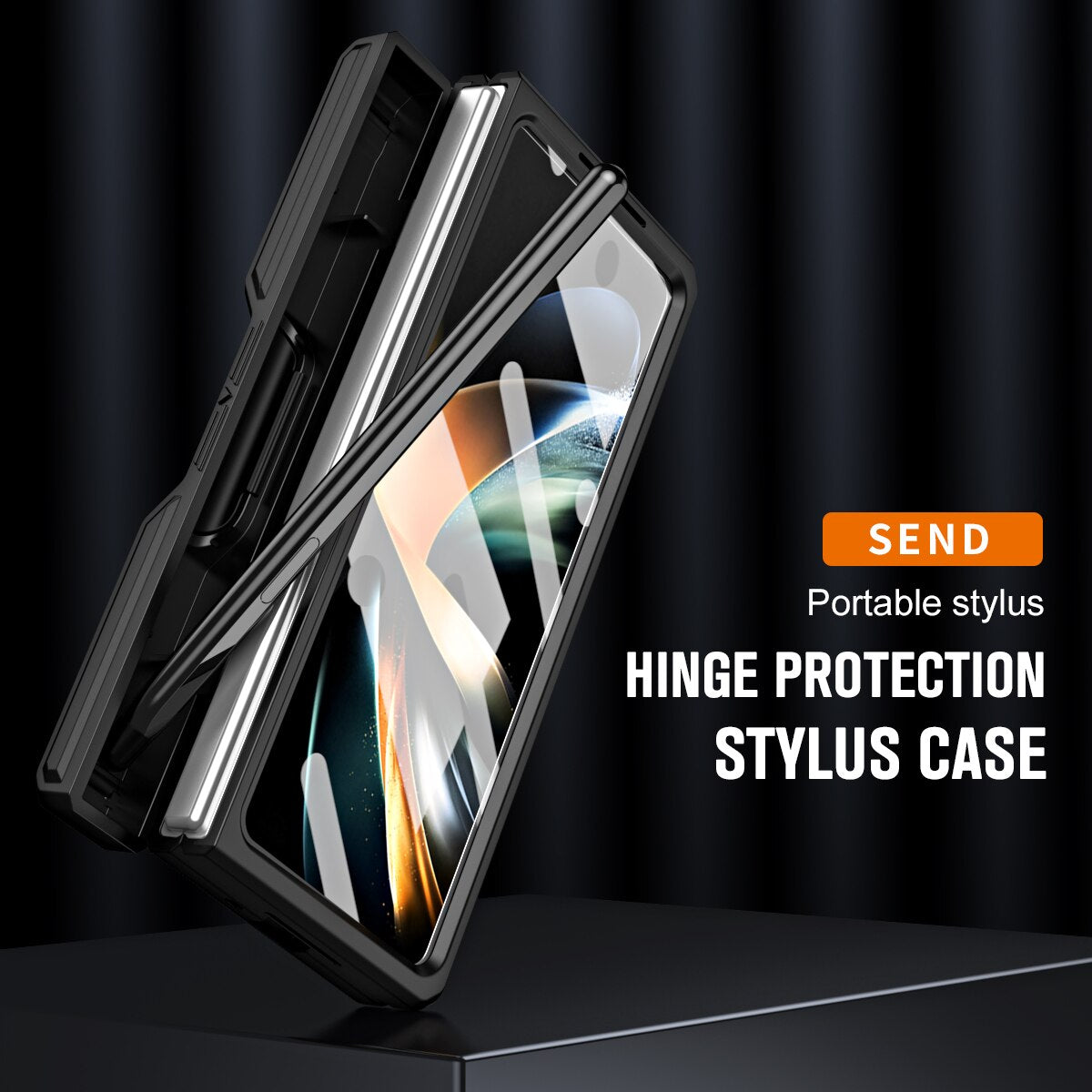 for Samsung Galaxy Z Fold 5 Hinge Protection Case with S Pen