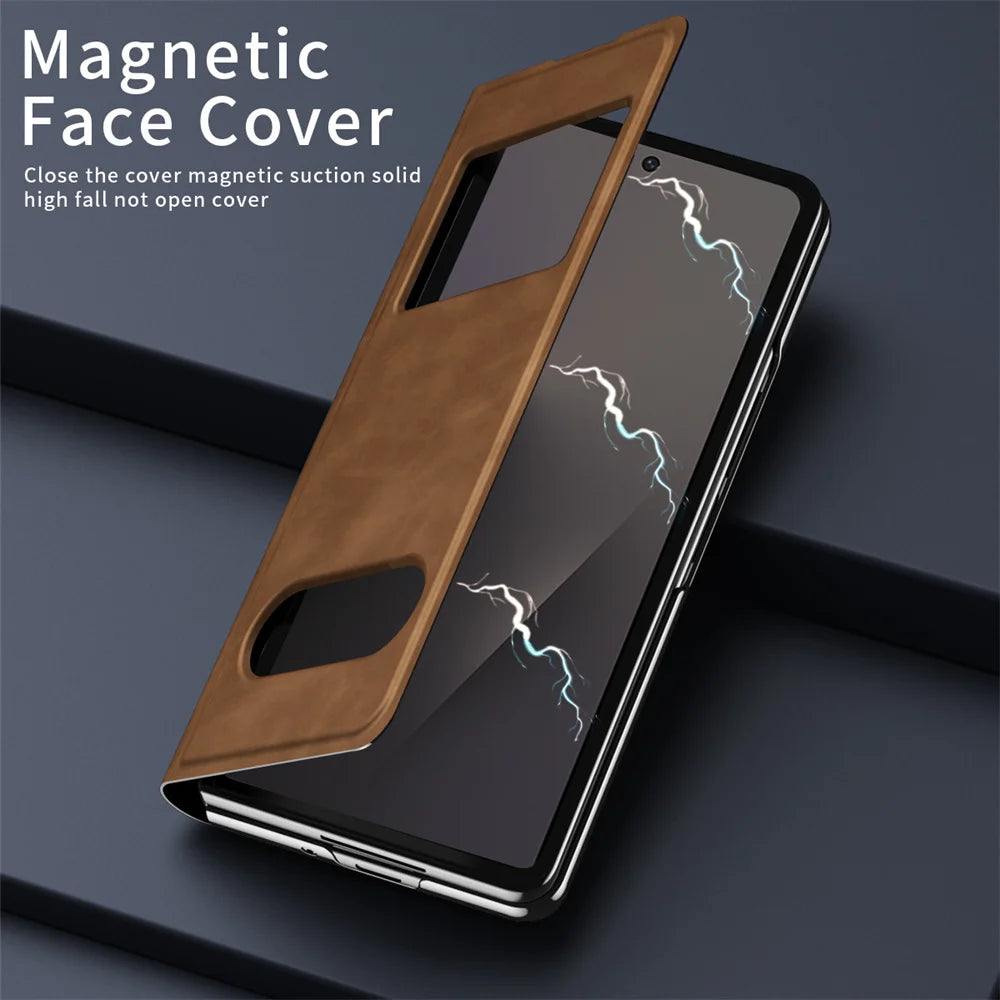 Luxury Leather Smart View Case