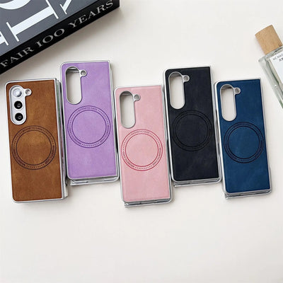 Leather Magnetic Case For Samsung Galaxy Z Fold Series