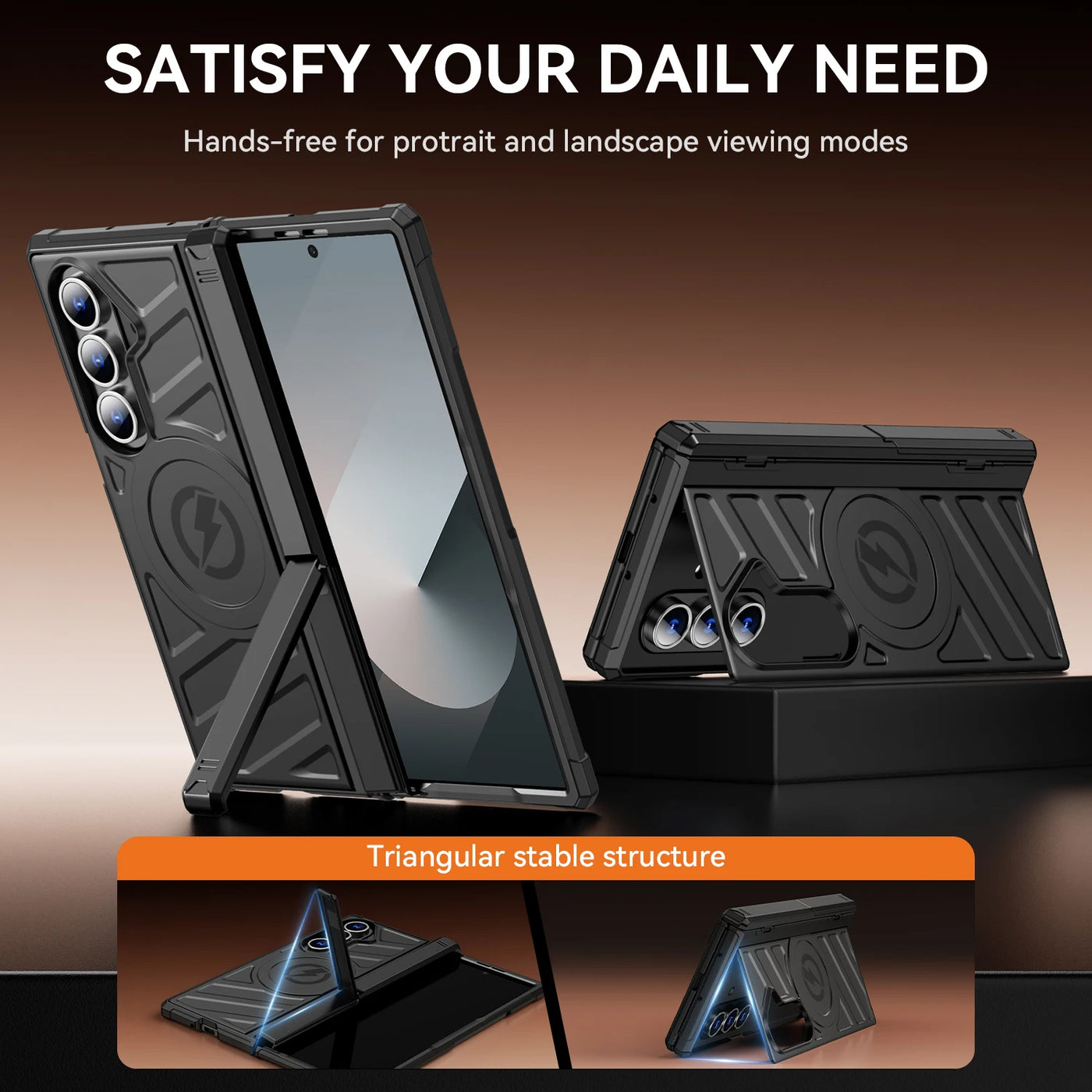 Rugged Magnetic Stand Case for Galaxy Z Fold 7