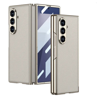 Luxury Stripe Leather Case