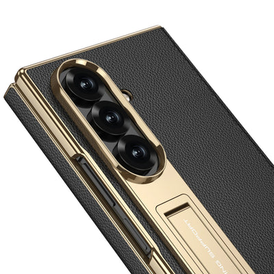 Magnetic Leather Case with Bracket For Galaxy Z TriFold