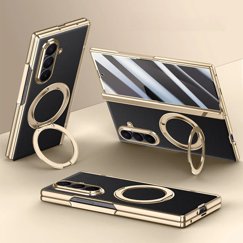 Magnetic Ring Case with Screen Protection