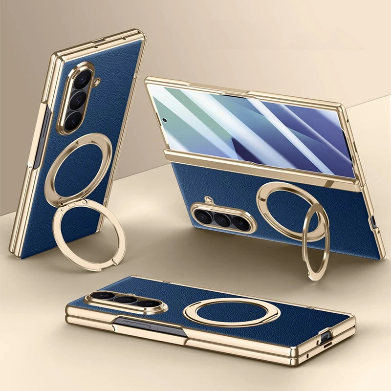Magnetic Ring Case with Screen Protection