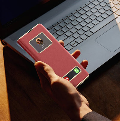 Luxury Magnetic Smart View Leather Case